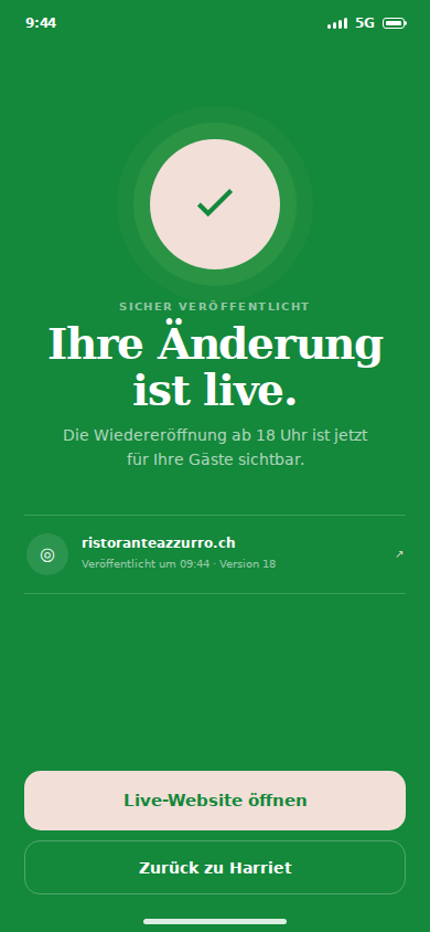 Website published success