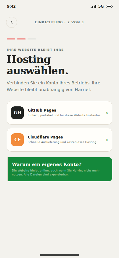 Choose customer-owned hosting