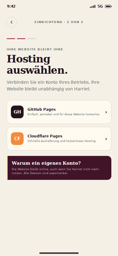 Choose customer-owned hosting