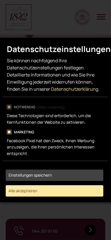 Current live Café 1842 mobile website captured in August 2026