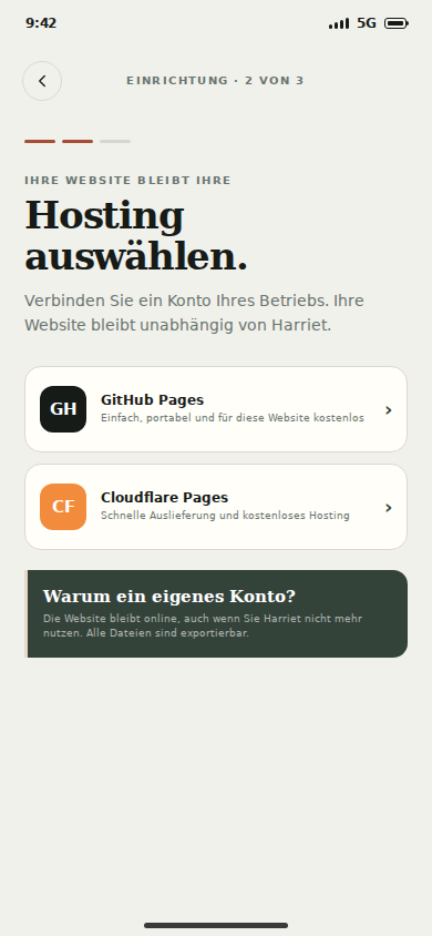Choose customer-owned hosting