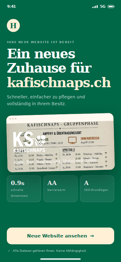 Harriet migration handoff for Kafischnaps