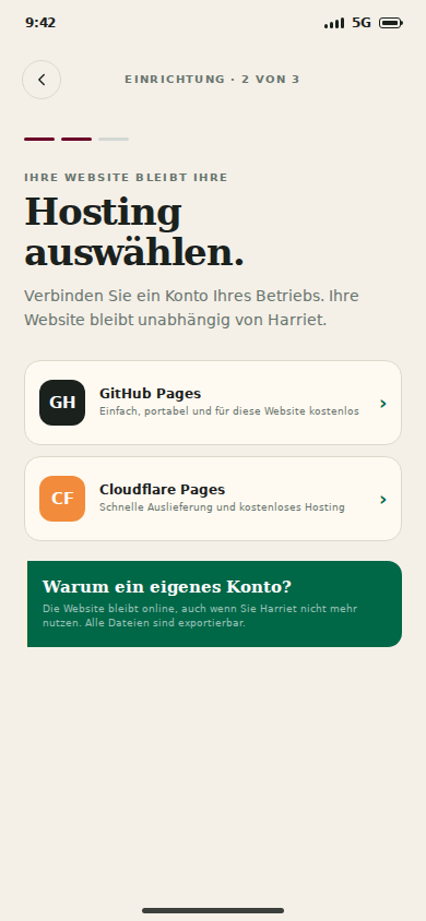 Choose customer-owned hosting