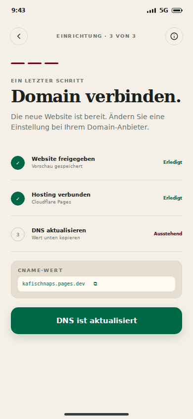 Domain launch checklist